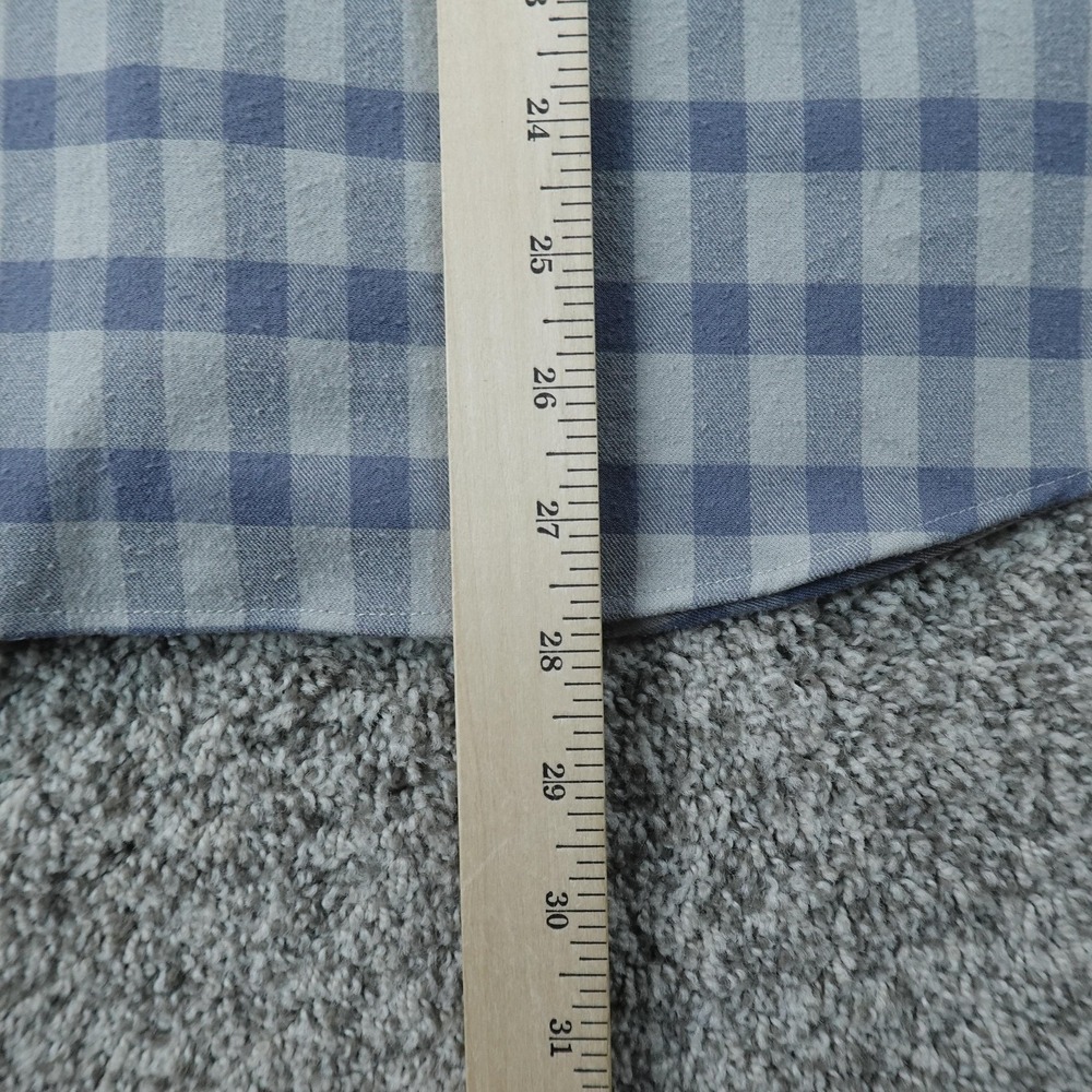 UNTUCKit Shirt Mens M Blue Check Flannel Button Up Long Sleeve Casual Preppy Top - Picture 6 of 8